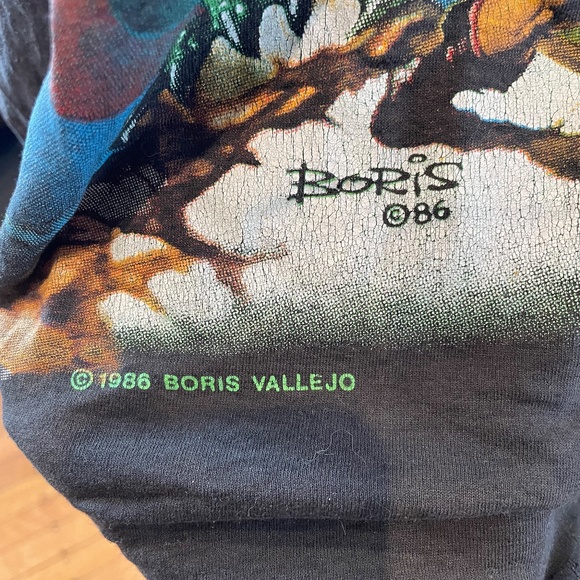 Vintage 1986 Screen Stars Boris Vallejo Conan The Barbarian Shirt - Medium - Picture 2 of 7